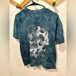 THE MOUNTAIN Dreamcatcher Wolf Collage t shirt
